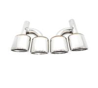 Silbato Tubo Escape Para Mercedes Para Benz Clase C W204 E W212 W211 S W221 Tubo Escape Acero Inoxidable Negro Para Punta Silenciador Para AMG(H Silver 220)