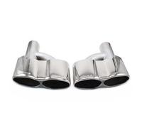 Silbato Tubo Escape Para Mercedes Para Benz W221 S300 Para S350 S65 S500 S600 Para AMG Tubo Escape Silenciador Interfaz 60MM Punta Acero Inoxidable(Brilliant silver)