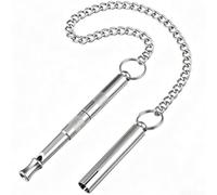 Silbato Ultrasónico para Perros de Entrenamiento, Acero Inoxidable y Cobre | Tonalidad Ajustable, Sonido Inaudible para Humanos, Color Plata, Uso en Adiestramiento Canino