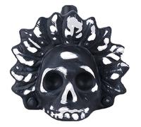 Silbatos Azteca Silbato de Muerte Azteca silbato grito azteca con Bolsa silbato de la muerte azteca Silbato de Guerra Azteca Gritando Cordón para Halloween Broma, Día de los muertos (White&Black)