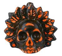 Silbatos Azteca Silbato de Muerte Azteca silbato grito azteca con Bolsa silbato de la muerte azteca Silbato de Guerra Azteca Gritando Cordón para Halloween Broma, Día de los muertos (Orange&Black)