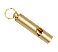 Silbatos De Latón Dorado - Llavero De Silbato De Supervivencia De Metal | Silbatos Únicos De Seguridad Fuertes, Pequeño Silbato De Equipo De Supervivencia, Silbatos De Metal De Rescate Para