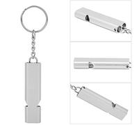 Silbatos de supervivencia portátiles ligeros de latón para supervivencia al aire (Silver)