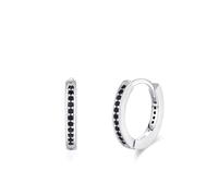 Silber Ohrringe Creolen Groß, Damen Ohrringe Silber 925 Set Rund mit Zirkonia Geschenk Hochzeit