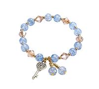 Silberarmband Für Damen Zu Verkaufen Mehrfarbiges Stretch-Perlenarmband für Damen, Stapelbares Perlenarmband, mehrschichtiges, verstellbares Perlenarmband, buntes Kinder Uhren Lederarmband (D, A), A,