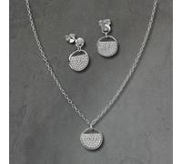SilberDream Set Joyería 925 Plata Collar Colgante Pendientes Zircón GSS410W