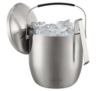 SILBERTHAL Cubitera acero inox 3L - Con pinzas y tapa - Ice bucket | Aislante doble pared - Acero inoxidable - Mantiene el frío más tiempo