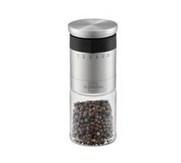 SILBERTHAL Molinillo de pimienta y sal - Ajustable a 6 niveles - Muela cerámica - Tapa hermética y cristal apto para lavavajillas