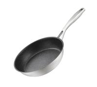 SILBERTHAL Sarten antiadherente 20 cm - Acero inoxidable 18/10 con triple fondo - Para huevo o tortillas