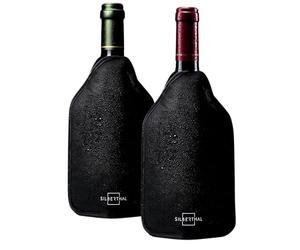 SILBERTHAL Set 2 Enfriadores de vino - Flexible e impermeable - Dura horas - Funda para botellas de vino congelador