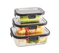 SILBERTHAL Set 3 fiambreras cristal herméticas - 370/640/1040ml microondas