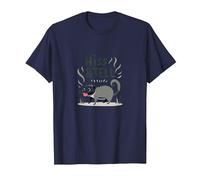 Silbido y Contar: Humor juguetón de zarigüeya para los Amantes de los Animales Camiseta, Hombre, Azul Marino, M