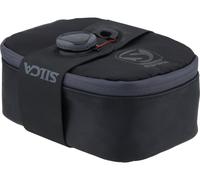 SILCA Mattone Grande | Bolsa para sillín de Bicicleta asegurada por el Sistema de Captura Boa | Cremallera Impermeable YKK | 77 centímetros cúbicos de Espacio de Almacenamiento | Negro Grande