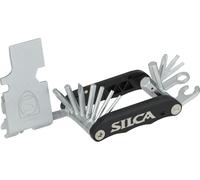 SILCA Multiherramienta VENTI | 20 herramientas de diseño con enfoque minimalista | multiherramientas de acero con acabado endurecido | barras laterales de aluminio Negro/Plata venti