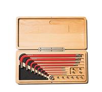 SILCA Juego de Llaves Allen para el hogar HX-One | L - Kit de Herramientas de Llave | Acero para Herramientas Suizo con Revestimiento Texturizado | Destornillador magnético de 6 mm Rojo