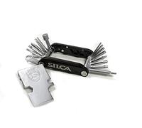 SILCA Multiherramienta VENTI | 20 herramientas de diseño con enfoque minimalista | multiherramientas de acero con acabado endurecido | barras laterales de aluminio Negro/Plata venti