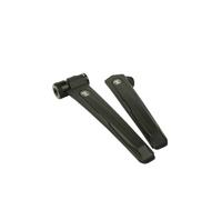 SILCA Palancas EOLO 2 en 1 - Palancas de neumáticos de Aluminio Negro de diseño Premium y Herramienta de inflado de CO2 para Bicicleta - Palancas de neumáticos de Bicicleta compatibles Negro Pequeño