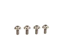 SILCA Tornillos de Titanio para portabotellas de Agua | Juego de 4 | Cabezal de botón Ancho Personalizado T25 Plata Talla única