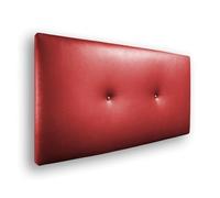 Silcar Home - Cabecero de Cama 105 Rojo Silvi - Tapizado, Estructura Madera, Hilera Botones Estilo Moderno - Fácil Instalación, Acolchado Confort - 105 cm, Polipiel Rojo