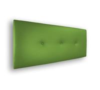 Silcar Home - Cabecero de Cama 115 Verde Silvi - Tapizado, Estructura Madera, Hilera Botones Estilo Moderno - Fácil Instalación, Acolchado Confort - 115 cm, Polipiel Verde