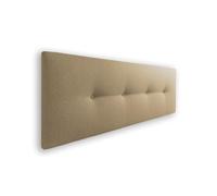Silcar Home - Cabecero de Cama 145 Tejido Arena Silvi - Tapizado, Estructura Madera, Hilera Botones Estilo Moderno - Fácil Instalación, Acolchado Confort - 145 cm, Tela Arena