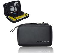 SILCOSTAR Carry Travel Storage EVA Hard Protective Case Cover for 3DS XL Console & Accessories with Double Zipper and 8 Game Holders for 3DS XL Game (Black) (Black)