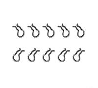 Sileduove 10 clips de resorte de pinza de freno de bicicleta, pinza de freno, abrazaderas de metal en C, clips en U, para Sh/im/an/o para X/T para S/LX Pin de almohadilla de bicicleta (negro)