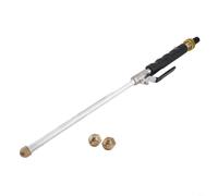 Sileduove 2 en 1 para Hydro para varita de lavadora eléctrica con chorro y boquillas, alcance de 15 m para coche, techo, limpieza de patio, aleación de aluminio, azul (negro)