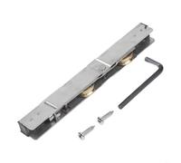 Sileduove Acero inoxidable puerta corredera rodillo, Ventana accesorios de herrajes, Heavy Duty Double Groove Polea para marcos de aleación de aluminio, Operación suave y silenciosa,