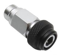 Sileduove Adaptador de buceo, conector de liberación rápida, para ajuste BCD, accesorio de equipo de buceo, diseño de empuje y bloqueo, anillo de agarre ancho, interfaz de rosca 9/16, cobre chapado en