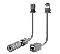 Sileduove Adaptador de extensión RJ45 para Starlink para GEN3 para MINI, acoplador Ethernet impermeable IP68, transferencia de datos de alta velocidad de 1200 Mbps, construcción de goma y cobre, gris