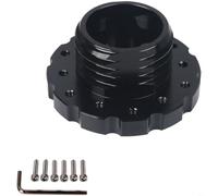 Sileduove Adaptador de volante de aluminio para Thrustmaster T300/T500/TS-PC Sim Racing Soporte de montaje de base de dirección negro