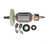 Sileduove Anclaje de rotor de 220 V con rodamientos y cepillos de carbono compatible con DH40MR DH40SR DH40FR Taladro de martillo giratorio eléctrico, pieza de repuesto de armadura de metal