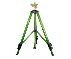 Sileduove Aspersor de jardín de aleación de aluminio, base de trípode resistente, controlador de riego, riego a gran escala de 360 grados, altura ajustable 50-105 cm, construcción resistente a la