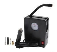 Sileduove Bomba de aire portátil para coche 12 V 96 W DC inflador de neumáticos con luz LED, medidor de presión digital de hasta 100 PSI, incluye 3 boquillas y fusible para coches, bicicletas, pelotas