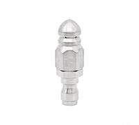 Sileduove Boquilla de limpieza de drenaje de acero inoxidable, chorro de agua de alta presión, limpiador de alcantarillado, accesorio de fontanería para desatascar tuberías, 1 chorro frontal 6 trasero
