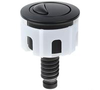 Sileduove Botón de inodoro doble para inodoro, interruptor de presión cromado ABS, con resorte de acero inoxidable, para instalación manual de cubierta de tanque de agua estándar (B)