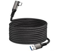 Sileduove Cable USB A a USB C de 10 Gbps USB 32 Gen 1, cable de carga de datos compatible con META Link VR Headset PC Gaming Accesorios de alta velocidad 3A Cable de transferencia de energía negro