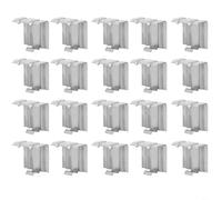 Sileduove Clips de drenaje de panel solar de aluminio para módulos fotovoltaicos, sistema de control de flujo de agua con diseño de borde redondeado, 4 x 3,5 x 2 cm, plata, 20 unidades (30 mm)