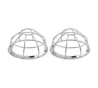 Sileduove Detector de incendios de malla de alambre de hierro, soporte de jaula de aspersor, protector de seguridad de metal robusto para uso doméstico y comercial, fácil instalación, plateado, 132 x