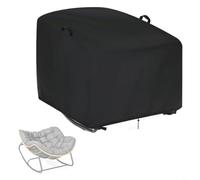 Sileduove Funda para silla de huevo, protector de silla colgante, fundas para muebles de exterior, protector contra el polvo Oxford 420D impermeable con banda elástica y ajuste resistente al viento