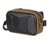 Sileduove Hard Shell Motocicleta Front Beam Bag Gran Capacidad Resistente al Agua Almacenamiento Colgante, Para Bicicleta E y Scooter Manillar Sillín (marrón)