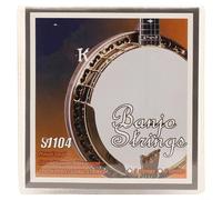 Sileduove Juego de 4 cuerdas de banjo de acero inoxidable de aleación de carbono y cobre, repuesto para instrumentos de música folclórica del mundo, tono dulce suave, resonancia, cobre plateado