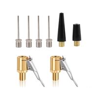 Sileduove Juego de adaptadores de válvula de metal de 8 piezas compatible con Bosch EasyPump, accesorios multifunción para inflador de neumáticos para coche, bicicleta, pelotas, colchón de aire, kit