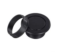 Sileduove Juego de agujeros para sombrilla para anillo y tapa con inserto, ojal de plástico para agujeros de mesa de 2 pulgadas, se adapta a postes de 1.65 pulgadas, negro y transparente para caravana
