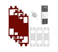 Sileduove Juego de cinta de montaje de timbre sin taladro y llave para Tapo TD21 D210 D235, tira de silicona de doble cara para una fácil instalación de timbre de video en superficies lisas