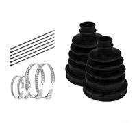 Sileduove Kit de reparación de botas CV de 2 piezas con 4 abrazaderas de acero inoxidable y 6 bridas para mantenimiento de botas de eje y prevención de polvo (2 piezas)