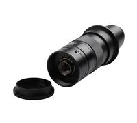 Sileduove Lente monocular CS Mount Zoom 07-45X para cámara de microscopio de video, inspección industrial, cuerpo de aleación, aumento ajustable, PCB, joyería, herramienta de análisis LCD, negro (120X