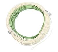 Sileduove Línea principal de pesca con mosca para agua salada, WF6F-WF10F, núcleo de nailon de 100 pies, diseño de baja memoria, rendimiento de fundición suave, colores verde crema para muelle de surf