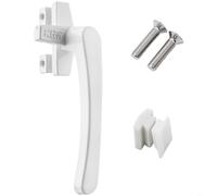 Sileduove Manija de ventana, mango de acero inoxidable, grado 304, ajuste de marco de 38 tipos, zurdo y derecho, inserciones de nailon suave, fácil instalación, acabado gris plateado, compatible con